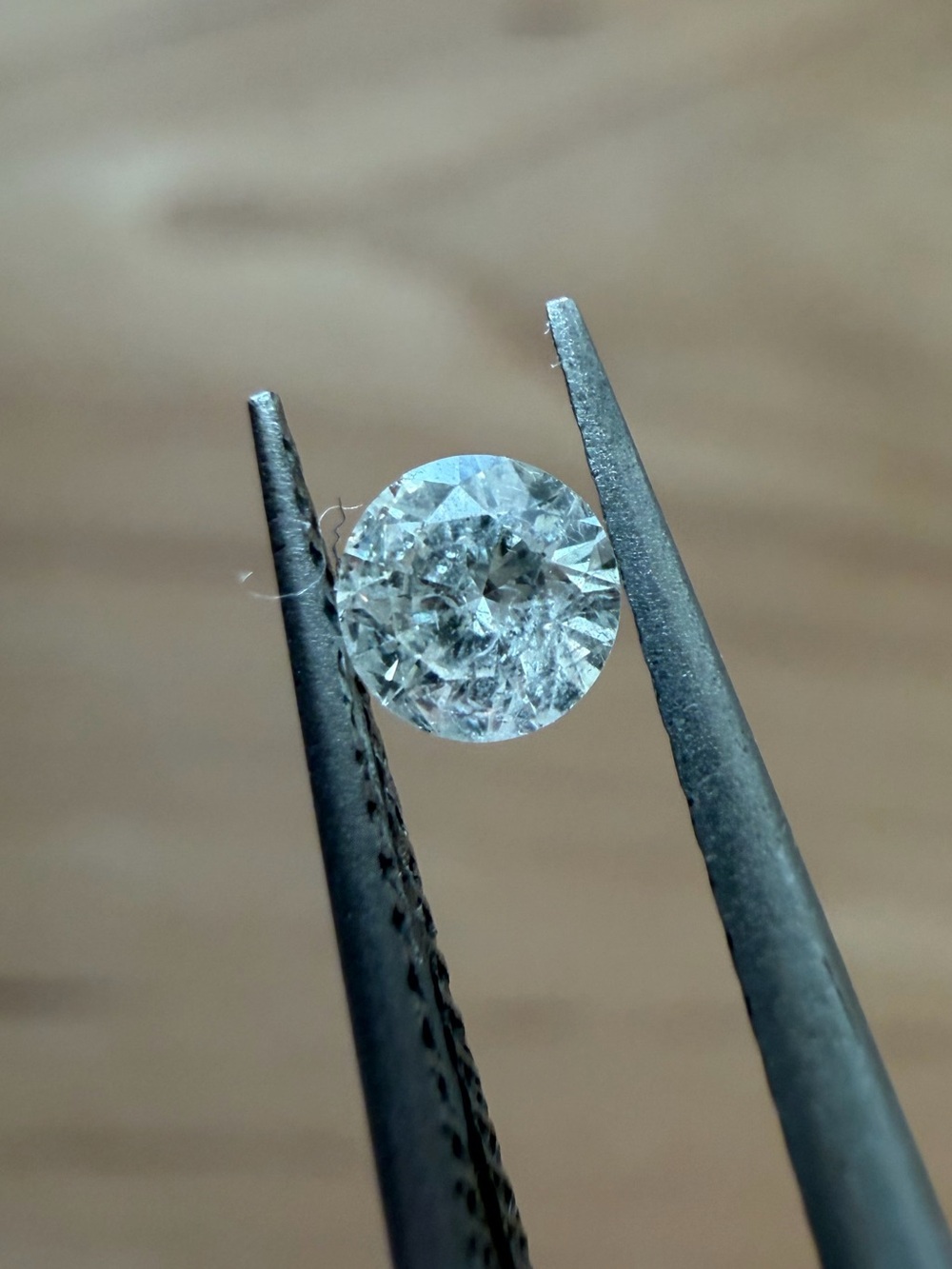 estate 3.3mm earth mined natural diamond solitaire loose 0.15 carat